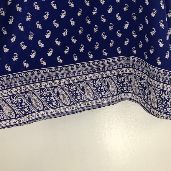 Emetla Blue and White Floral Tank Dress Medium - Picture 4 of 8